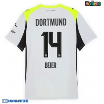 Camisa de Futebol Borussia Dortmund Maximilian Beier #14 Equipamento Secundário 2025-26 Manga Curta